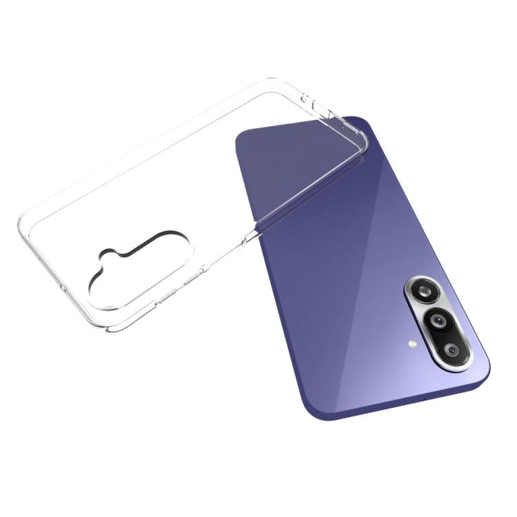 For Samsung Galaxy M36 5G Waterproof Texture TPU Phone Case - Transparent