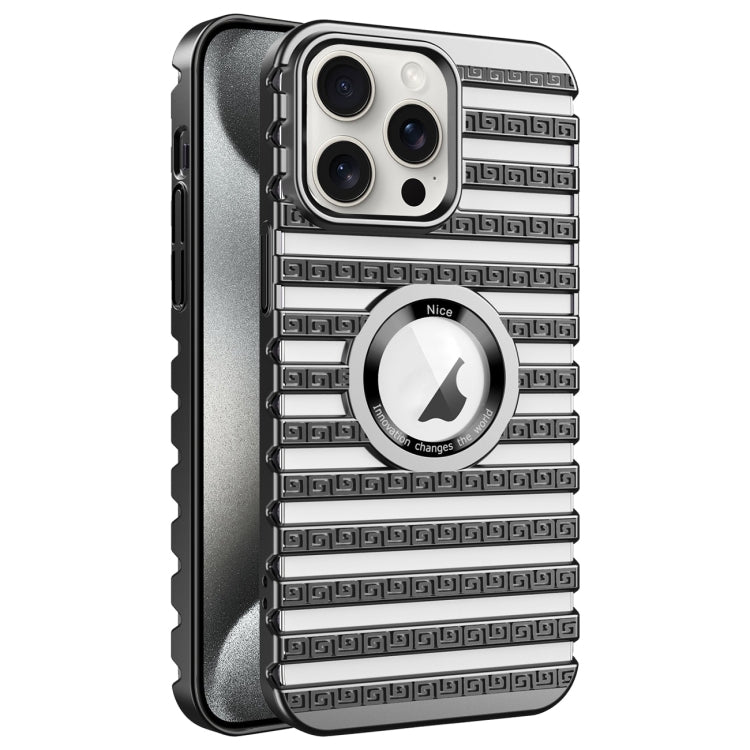 For iPhone 15 Pro Cooling Ladder Electroplated Hollow Phone Case