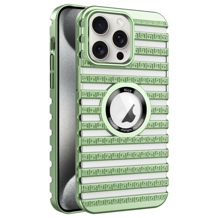 For iPhone 15 Pro Cooling Ladder Electroplated Hollow Phone Case
