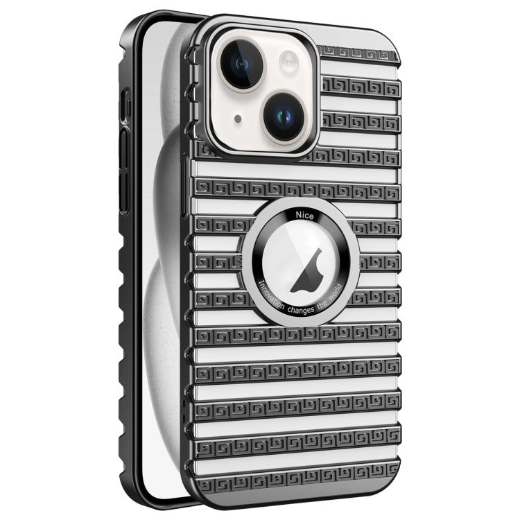 For iPhone 15 Cooling Ladder Electroplated Hollow Phone Case