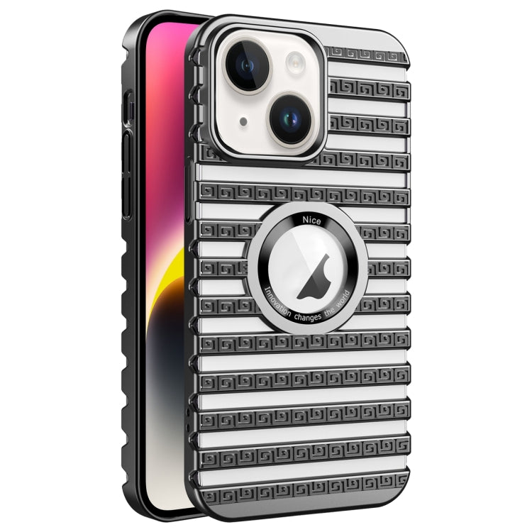 For iPhone 14 Cooling Ladder Electroplated Hollow Phone Case