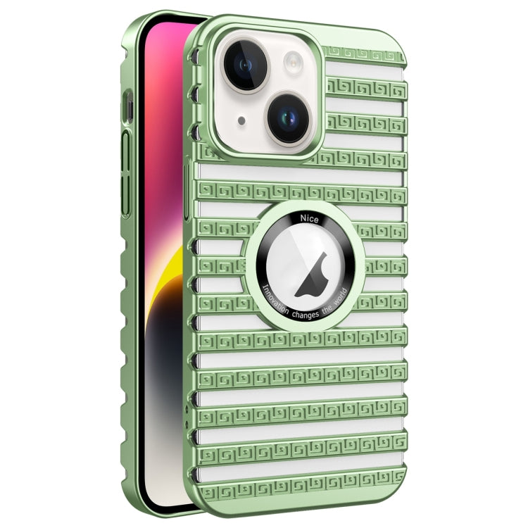 For iPhone 14 Cooling Ladder Electroplated Hollow Phone Case