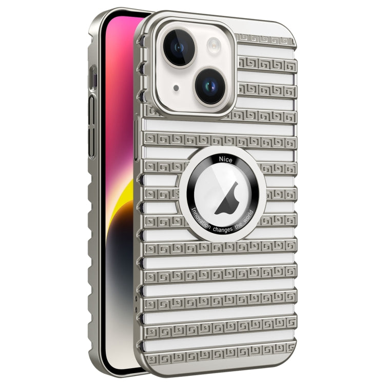 For iPhone 14 Cooling Ladder Electroplated Hollow Phone Case