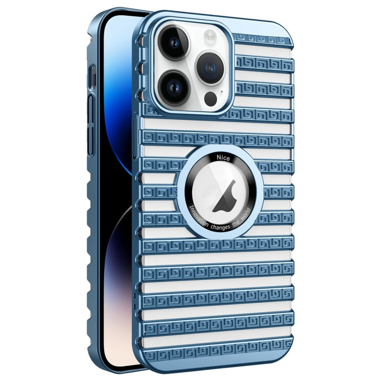 For iPhone 14 Pro Cooling Ladder Electroplated Hollow Phone Case