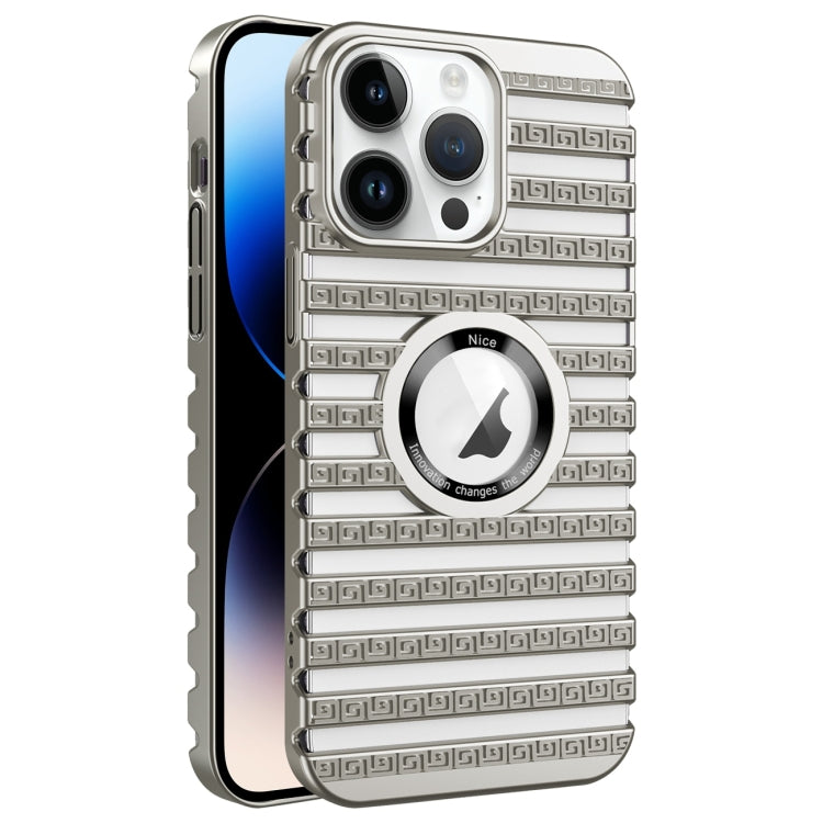 For iPhone 14 Pro Cooling Ladder Electroplated Hollow Phone Case