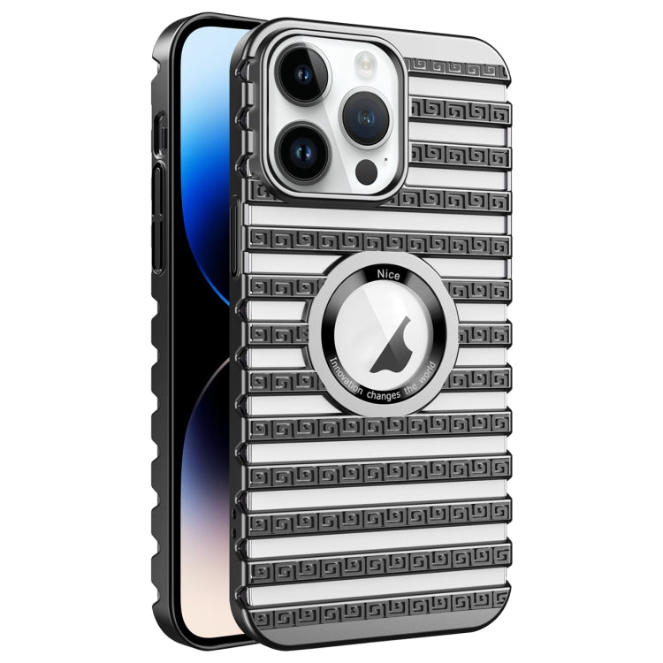 For iPhone 14 Pro Max Cooling Ladder Electroplated Hollow Phone Case