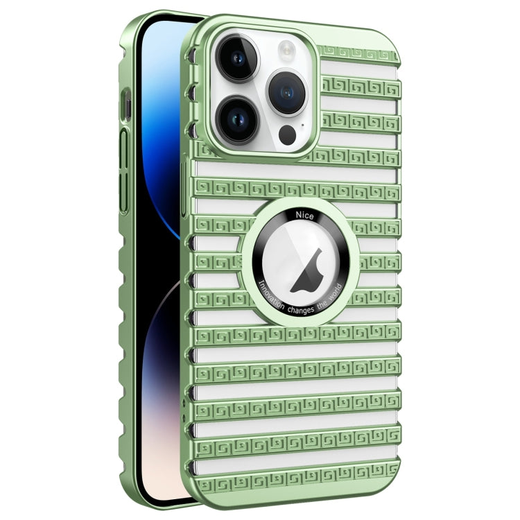 For iPhone 14 Pro Max Cooling Ladder Electroplated Hollow Phone Case