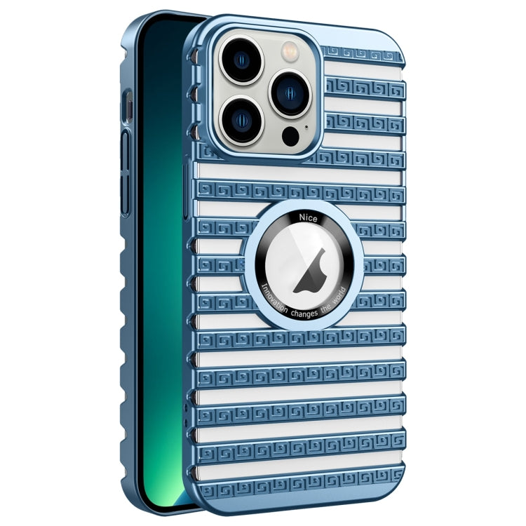 For iPhone 13 Pro Max Cooling Ladder Electroplated Hollow Phone Case