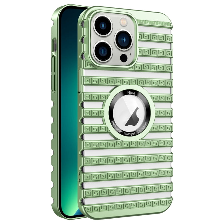 For iPhone 13 Pro Max Cooling Ladder Electroplated Hollow Phone Case