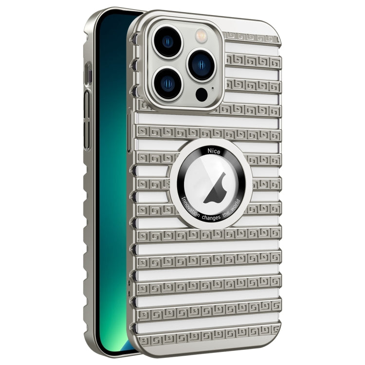 For iPhone 13 Pro Max Cooling Ladder Electroplated Hollow Phone Case