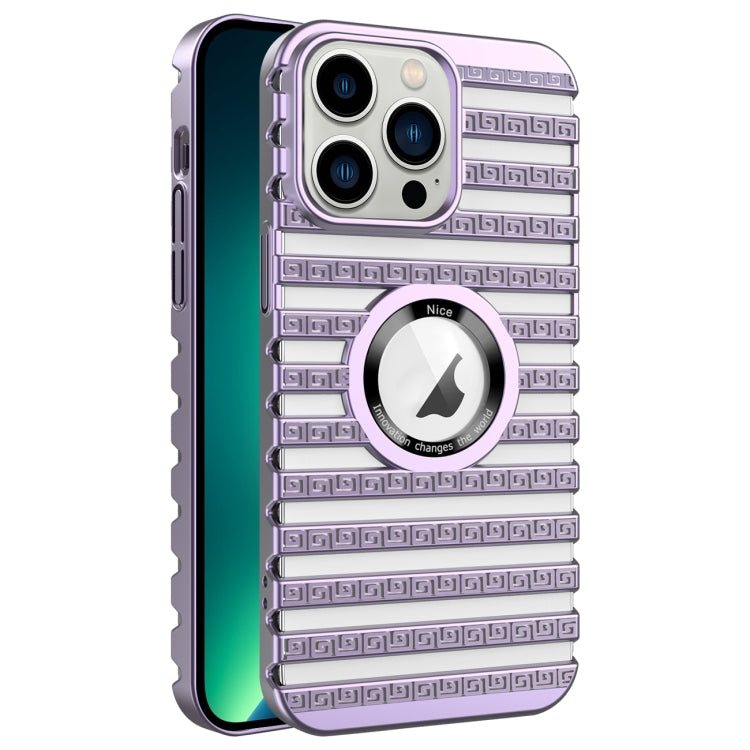 For iPhone 13 Pro Max Cooling Ladder Electroplated Hollow Phone Case