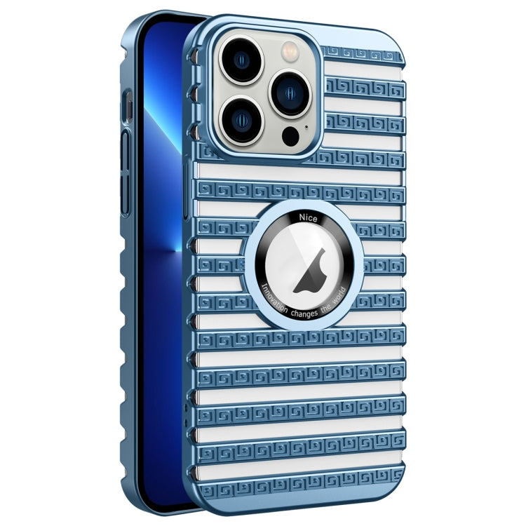 For iPhone 13 Pro Cooling Ladder Electroplated Hollow Phone Case