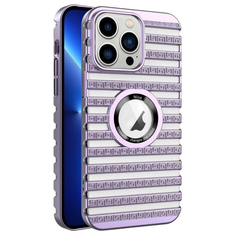 For iPhone 13 Pro Cooling Ladder Electroplated Hollow Phone Case