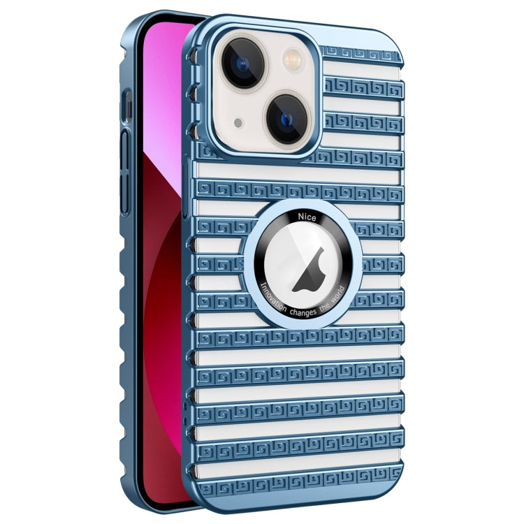 For iPhone 13 Cooling Ladder Electroplated Hollow Phone Case