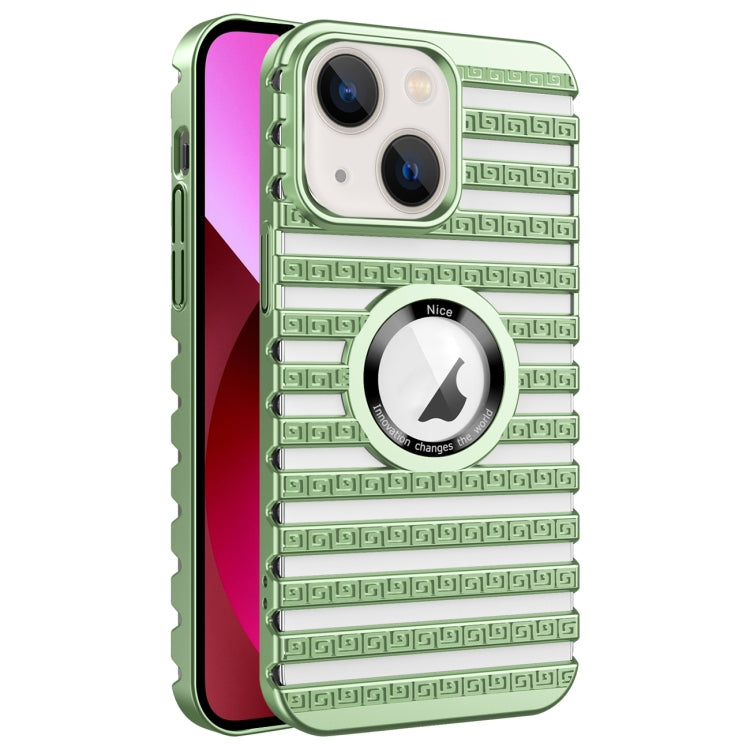 For iPhone 13 Cooling Ladder Electroplated Hollow Phone Case