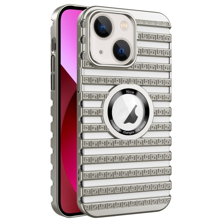 For iPhone 13 Cooling Ladder Electroplated Hollow Phone Case