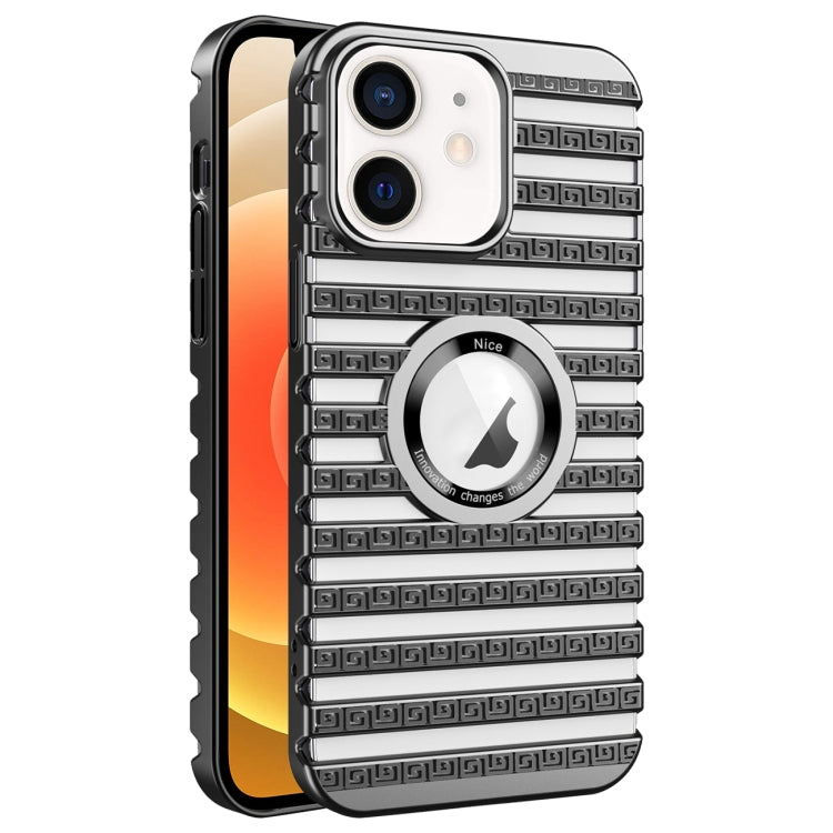 For iPhone 12 Cooling Ladder Electroplated Hollow Phone Case
