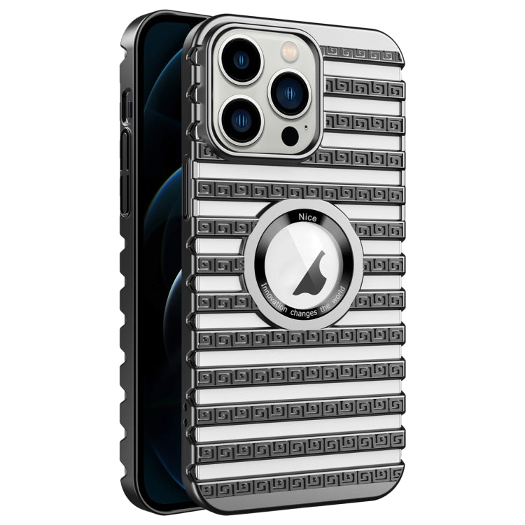 For iPhone 12 Pro Max Cooling Ladder Electroplated Hollow Phone Case