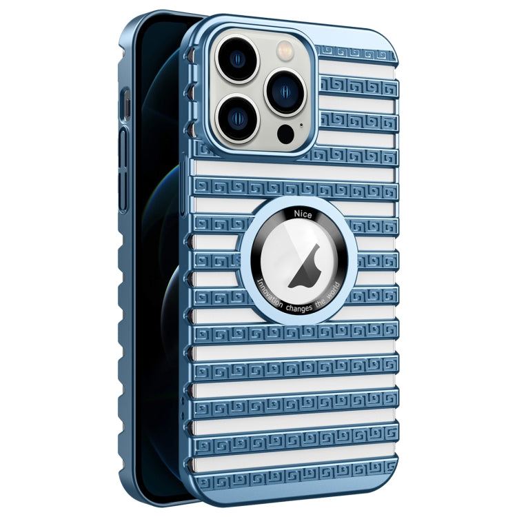 For iPhone 12 Pro Max Cooling Ladder Electroplated Hollow Phone Case