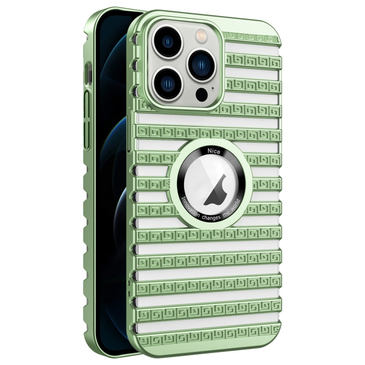 For iPhone 12 Pro Max Cooling Ladder Electroplated Hollow Phone Case
