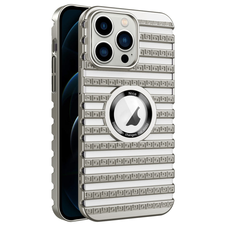 For iPhone 12 Pro Max Cooling Ladder Electroplated Hollow Phone Case