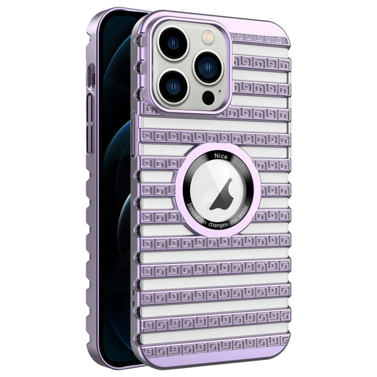 For iPhone 12 Pro Max Cooling Ladder Electroplated Hollow Phone Case