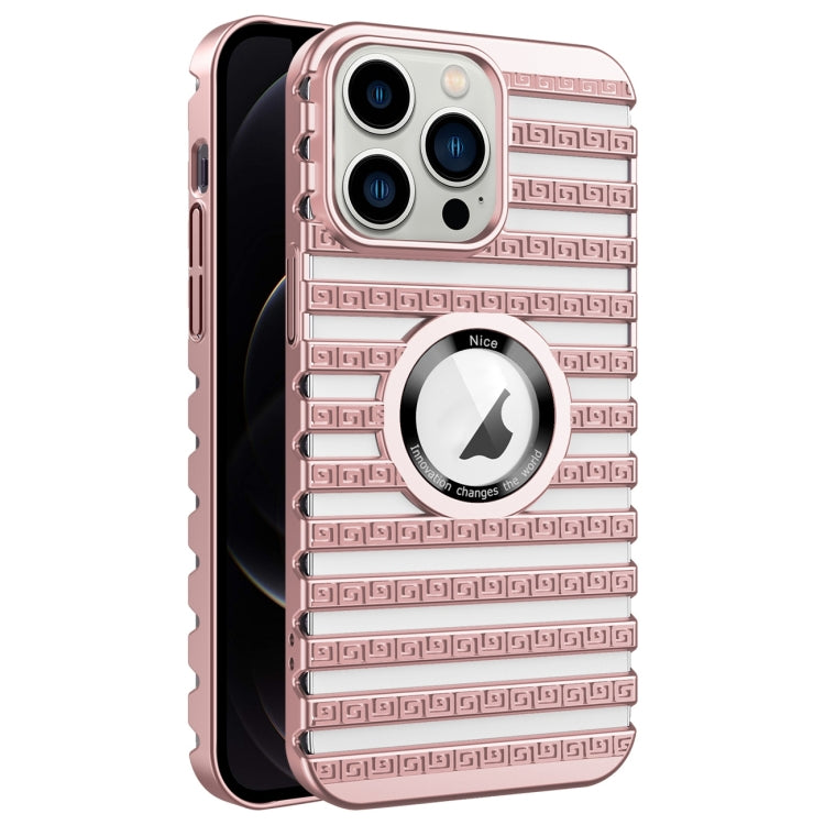 For iPhone 12 Pro Cooling Ladder Electroplated Hollow Phone Case