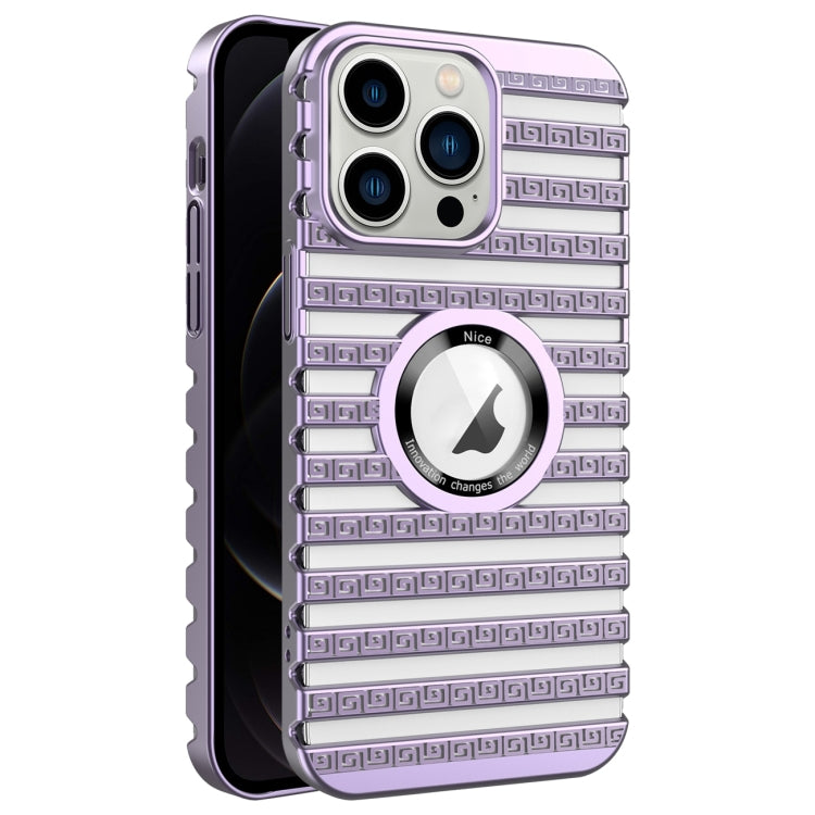 For iPhone 12 Pro Cooling Ladder Electroplated Hollow Phone Case