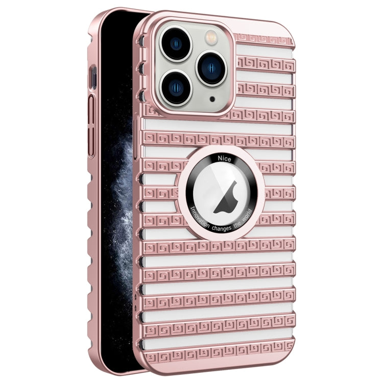 For iPhone 11 Pro Max Cooling Ladder Electroplated Hollow Phone Case