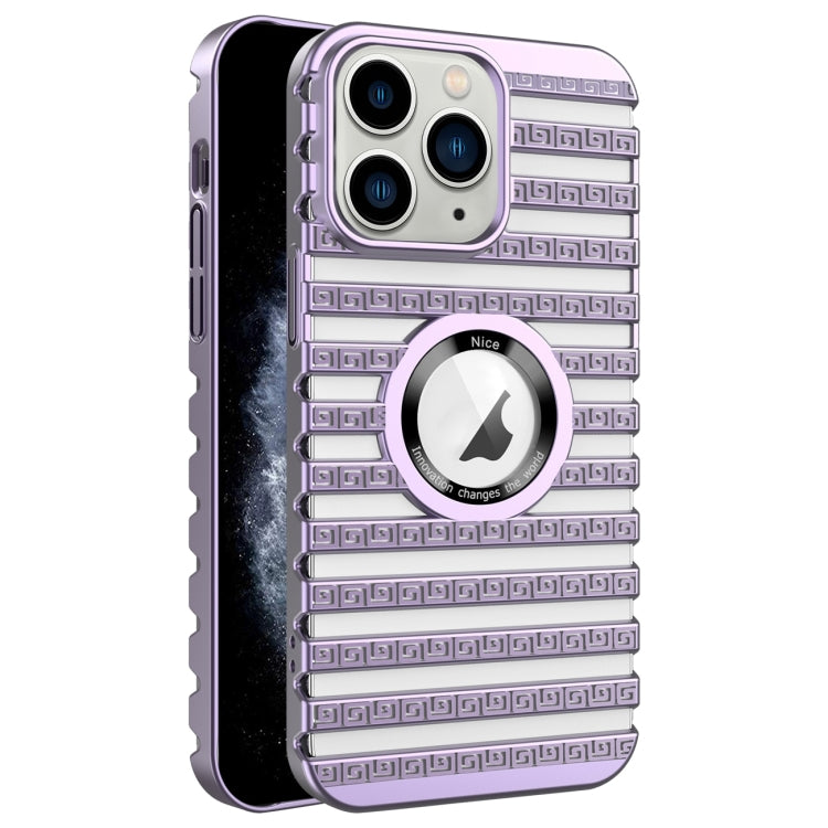 For iPhone 11 Pro Max Cooling Ladder Electroplated Hollow Phone Case