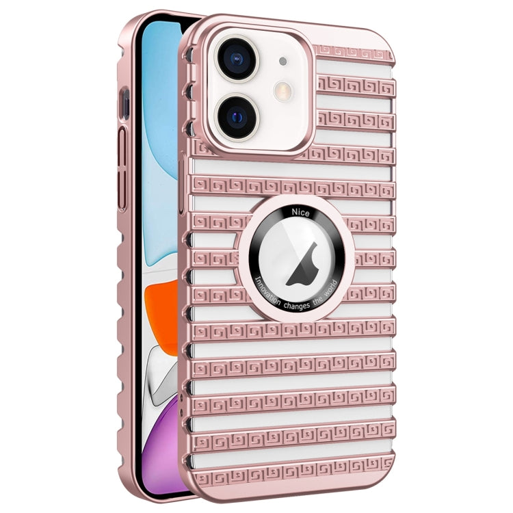 For iPhone 11 Cooling Ladder Electroplated Hollow Phone Case