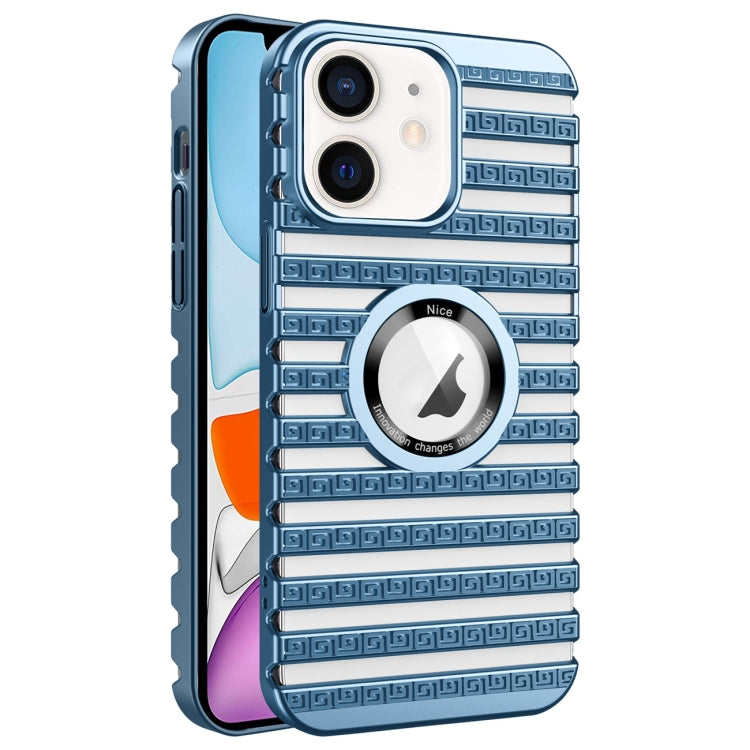 For iPhone 11 Cooling Ladder Electroplated Hollow Phone Case