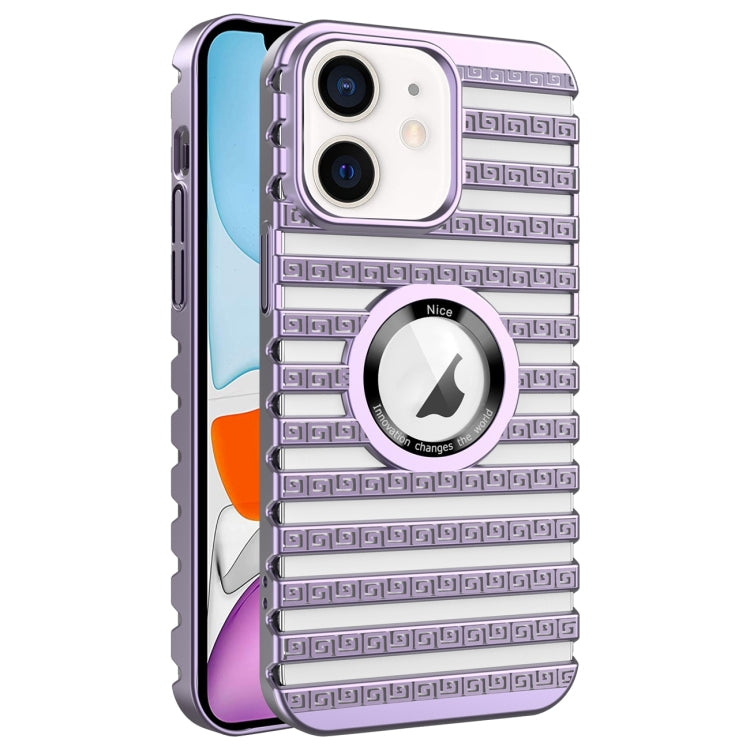 For iPhone 11 Cooling Ladder Electroplated Hollow Phone Case