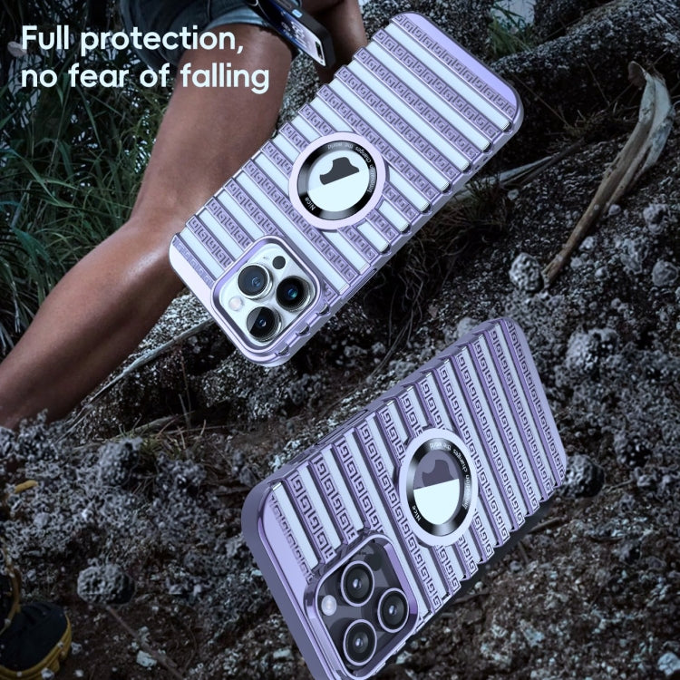 For iPhone 13 Pro Max Cooling Ladder Electroplated Hollow Phone Case
