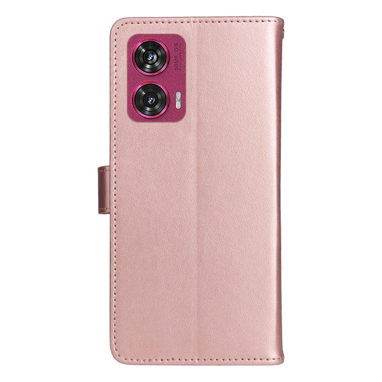 For Motorola Edge 50 Fusion Cat and Bee Embossed Flip Leather Phone Case