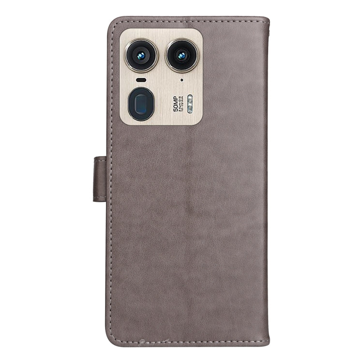 For Motorola Edge 50 Ultra Cat and Bee Embossed Flip Leather Phone Case