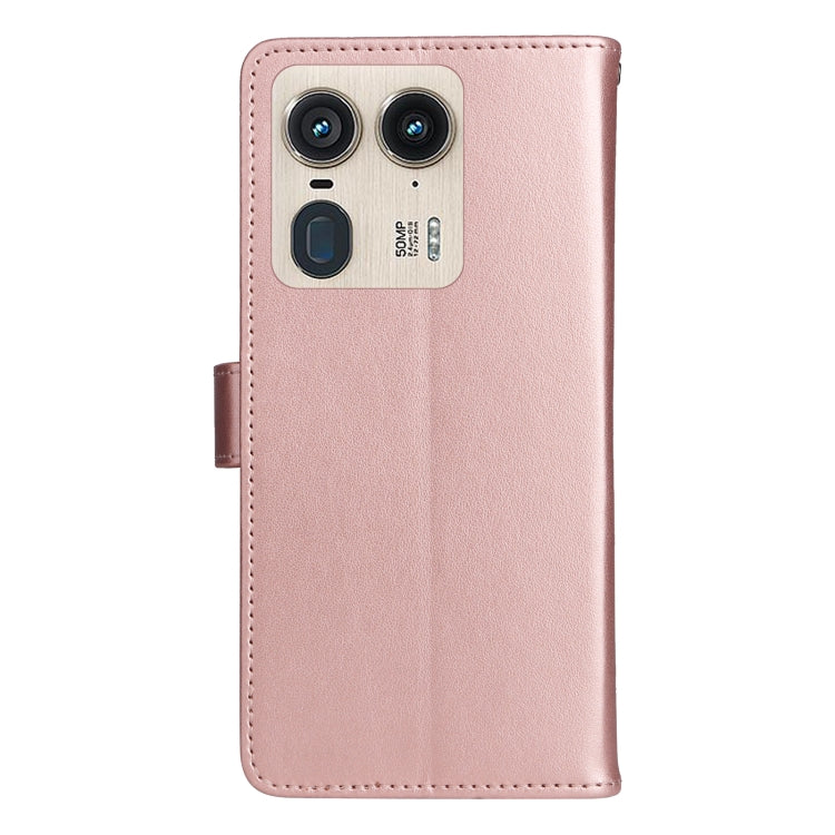 For Motorola Edge 50 Ultra Cat and Bee Embossed Flip Leather Phone Case