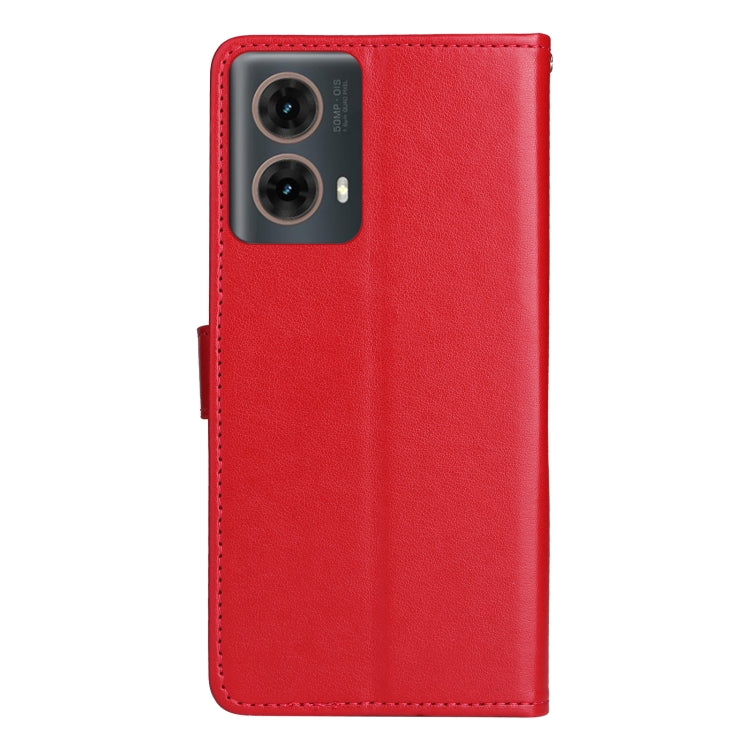 For Motorola Moto G85 Cat and Bee Embossed Flip Leather Phone Case