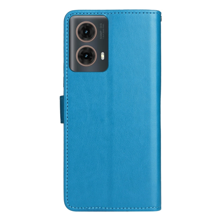 For Motorola Moto G85 Cat and Bee Embossed Flip Leather Phone Case