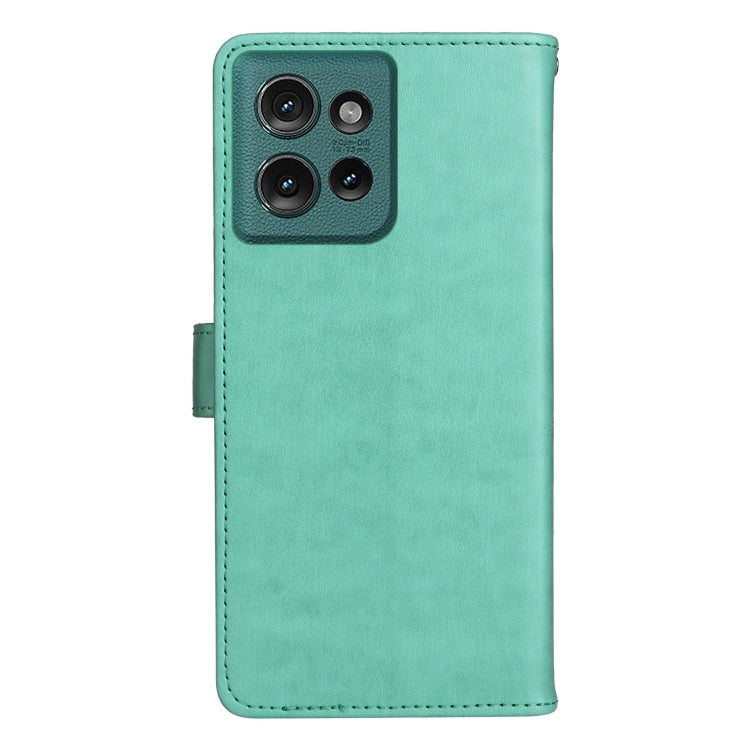 For Motorola Edge 50 5G Cat and Bee Embossed Flip Leather Phone Case