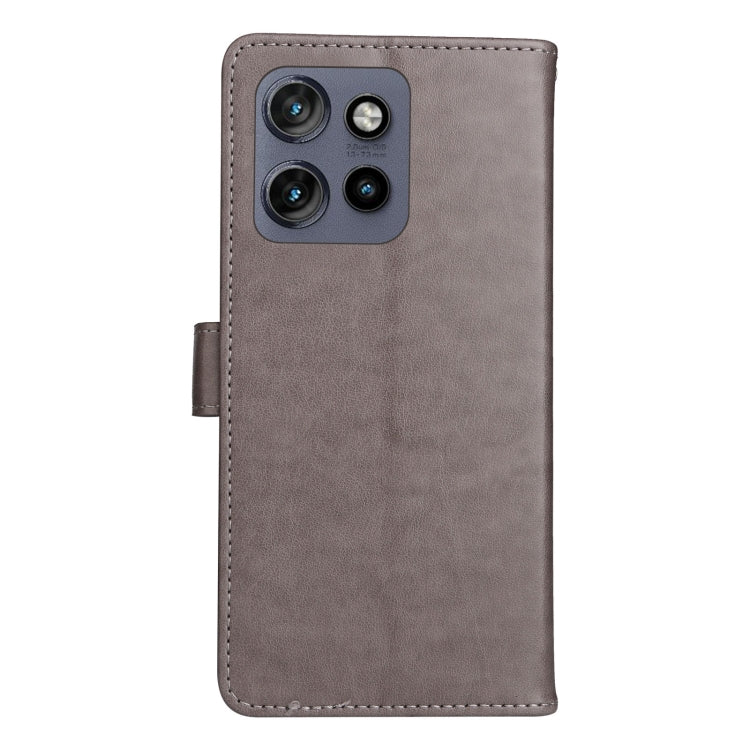 For Motorola Edge 50 Neo Cat and Bee Embossed Flip Leather Phone Case