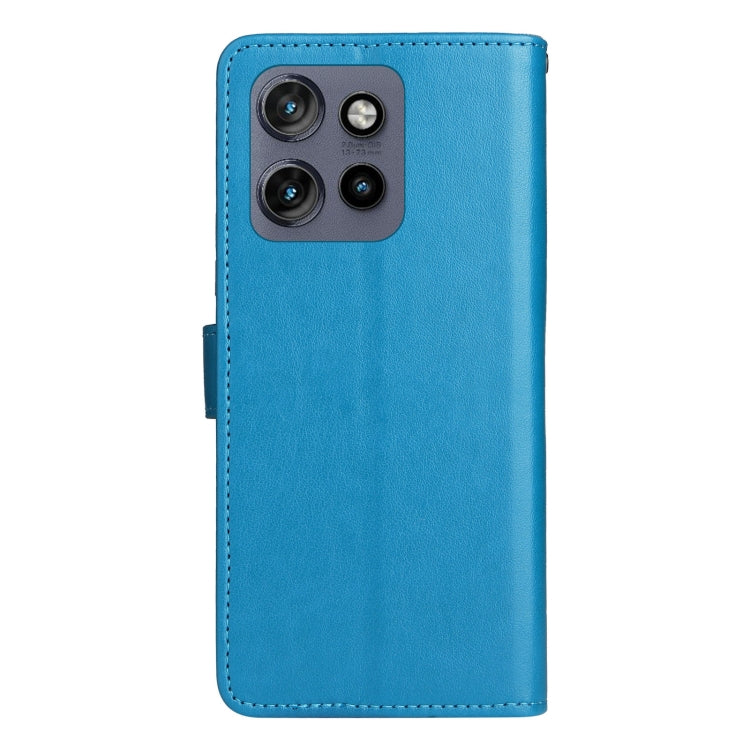 For Motorola Edge 50 Neo Cat and Bee Embossed Flip Leather Phone Case