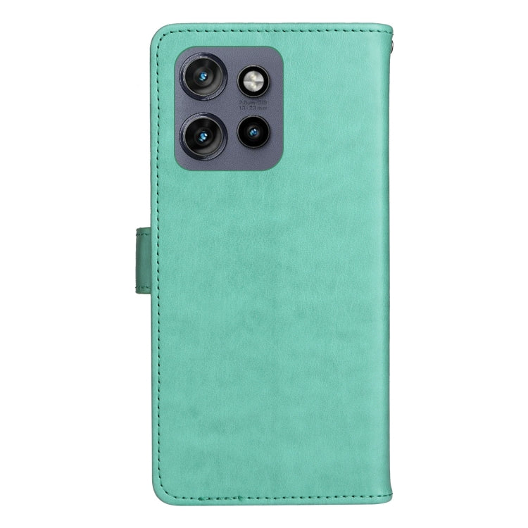 For Motorola Edge 50 Neo Cat and Bee Embossed Flip Leather Phone Case