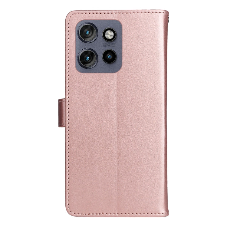For Motorola Edge 50 Neo Cat and Bee Embossed Flip Leather Phone Case