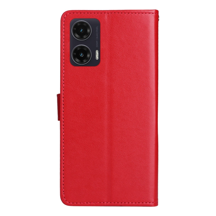 For Motorola Moto G35 Cat and Bee Embossed Flip Leather Phone Case