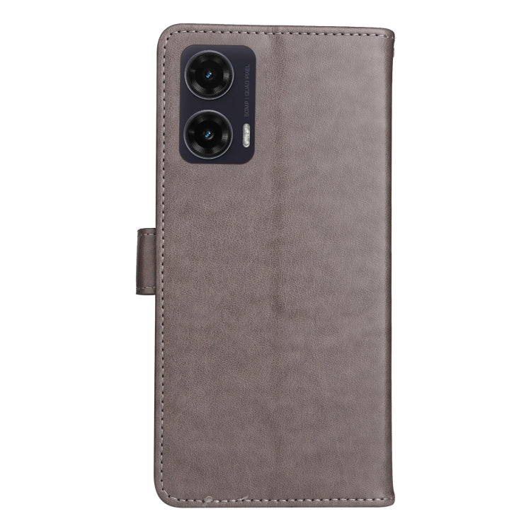 For Motorola Moto G35 Cat and Bee Embossed Flip Leather Phone Case