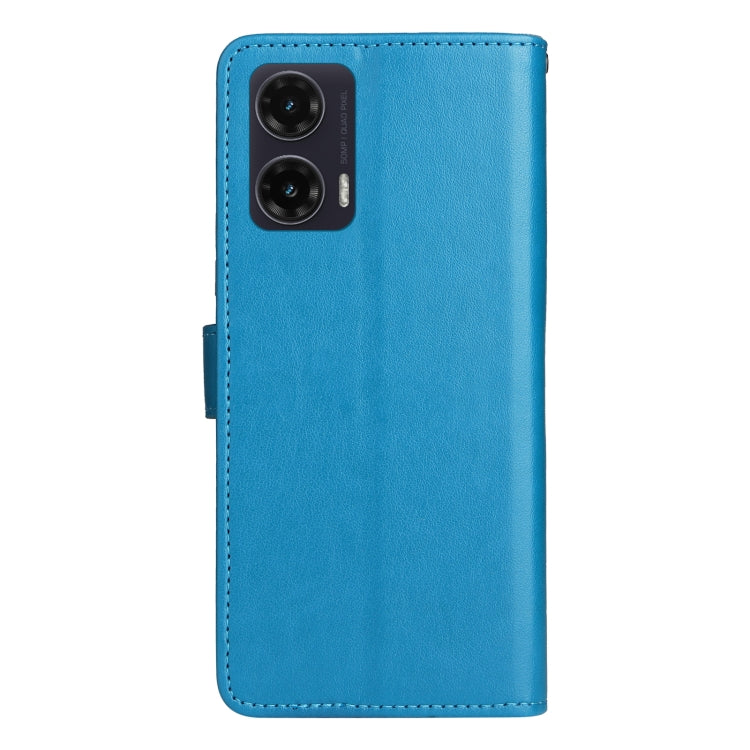 For Motorola Moto G35 Cat and Bee Embossed Flip Leather Phone Case