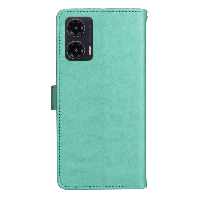 For Motorola Moto G35 Cat and Bee Embossed Flip Leather Phone Case