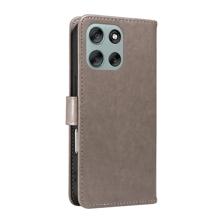 For Motorola Moto G56 5G Cat and Bee Embossed Flip Leather Phone Case