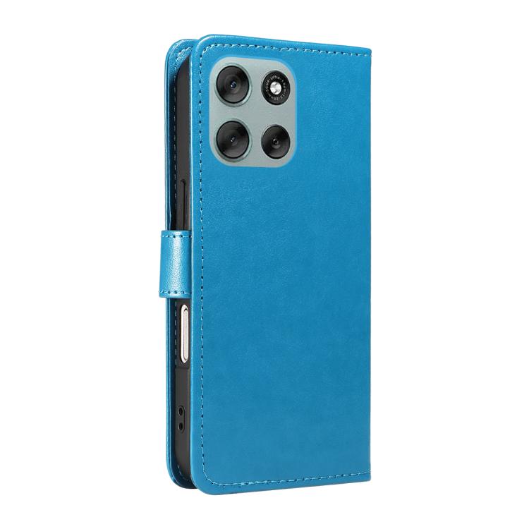 For Motorola Moto G56 5G Cat and Bee Embossed Flip Leather Phone Case